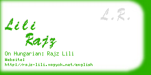 lili rajz business card
